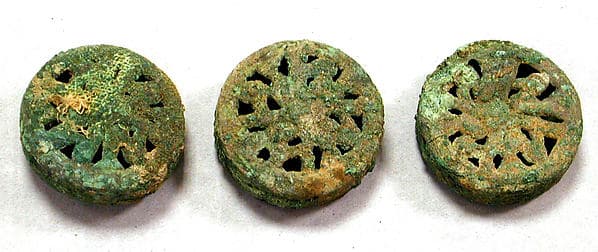 Openwork Copper Bead with Bird Design