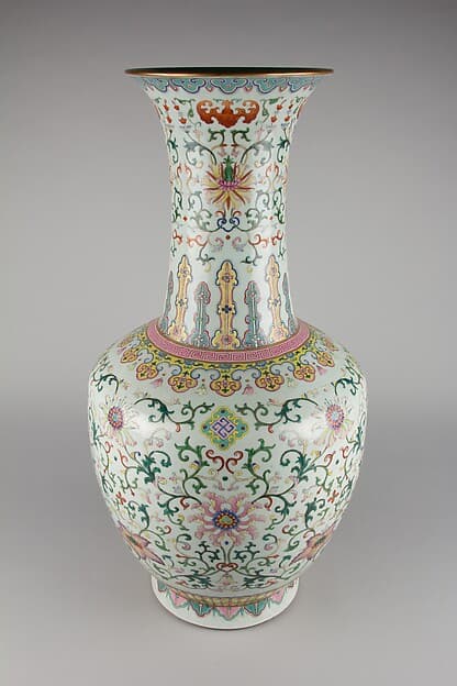 Vase with floral scrolls