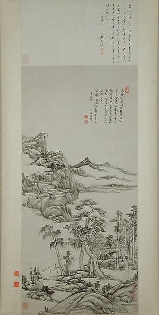 Landscape in the Styles of Huang Gongwang and Gao Kegong, by Wang Yuanqi