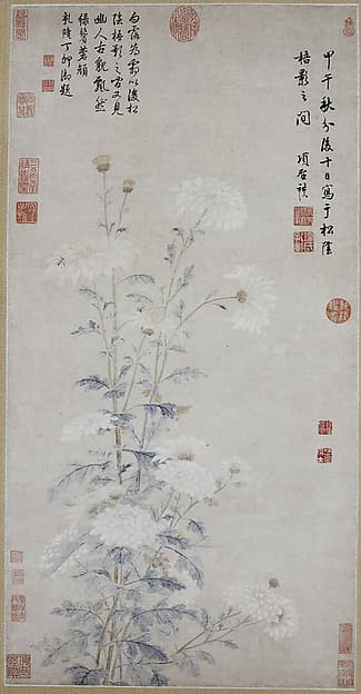 White Chrysanthemums, by Xiang Shengmo