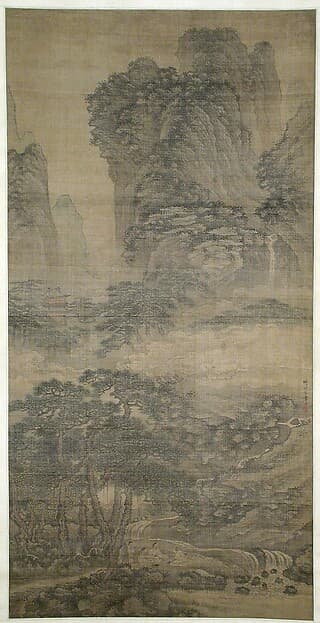 Listening to the Zither Among Streams and Pines, by Xie Shichen