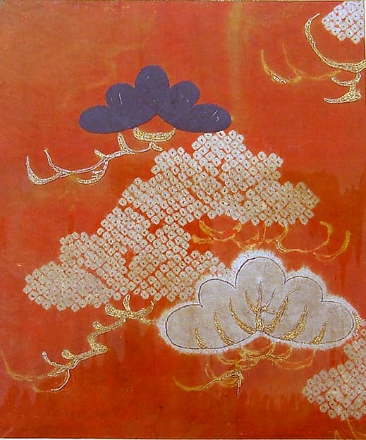 Piece from a Kosode with Pine Boughs