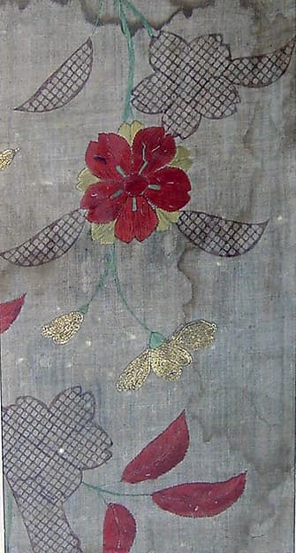 Piece from a Summer Kosode (katabira) with Cherry Blossoms