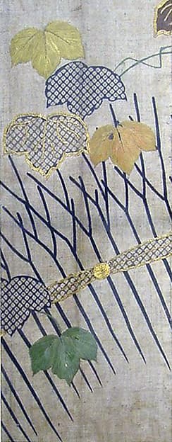 Piece from a Summer Kosode (katabira) with Ivy and Garden Fence