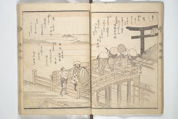 Kyōka Poems as Chimes along the Tōkaidō (Kyōka tokan ekiro no suzu) 狂歌東関駅路鈴, by Totoya Hokkei 魚屋北渓