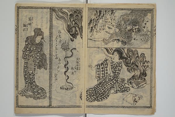 Chaps. 4, 5 of Legends of the Dog Warriors (Hakkenden) 八犬伝；版下絵, by Utagawa Yoshimune 歌川 芳宗