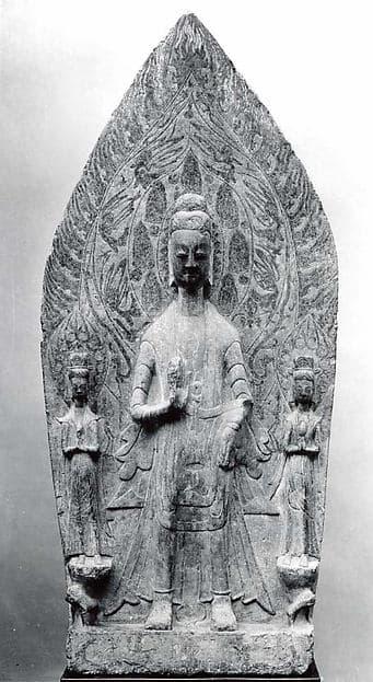 Maitreya with attendant bodhisattvas