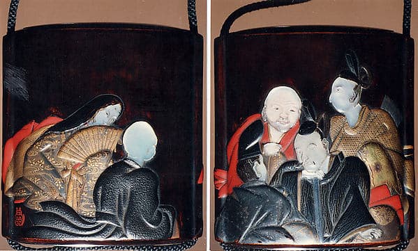 Case (Inrō) with Design of Six Immortal Poets, by Kajikawa School