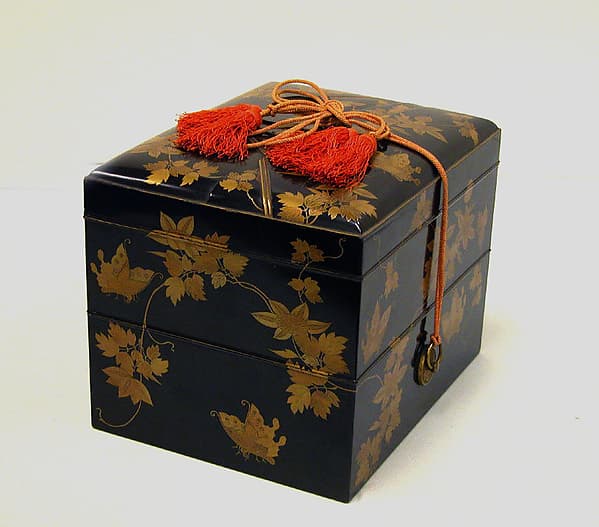 Box and utensils for incense ceremony set