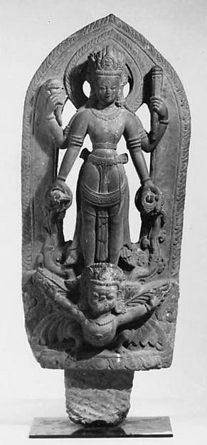Stele with Vishnu on Garuda