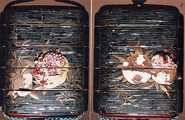 Case (Inrō) with Design of Pomegranate Branches and Fruits
