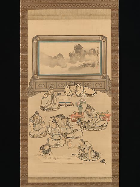 The Eight Immortals of the Wine Cup, by Tani Bunchō