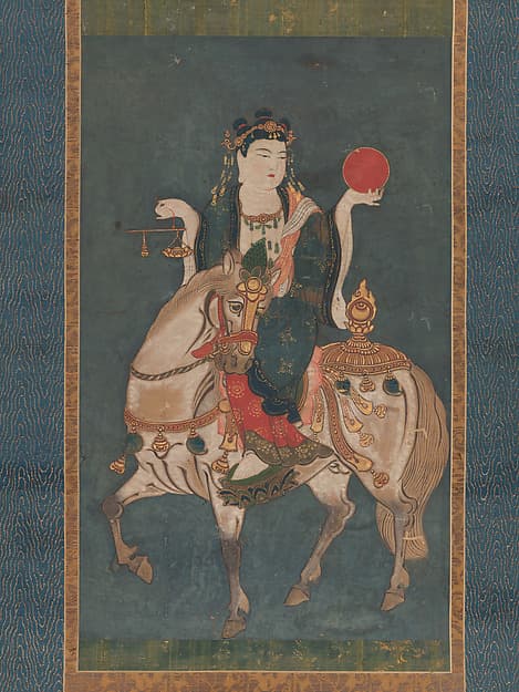 Memyō Bosatsu (Ashvaghosha Bodhisattva) Mounted on a Horse, by Unidentified