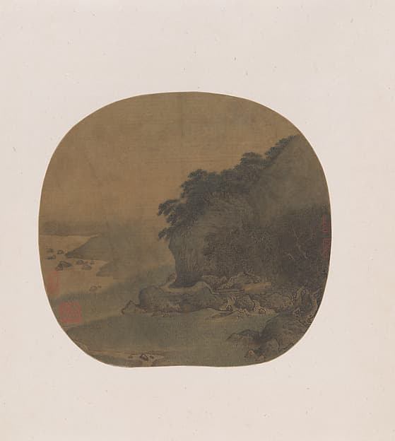 Hermitage by a pine-covered bluff, by Yan Ciyu