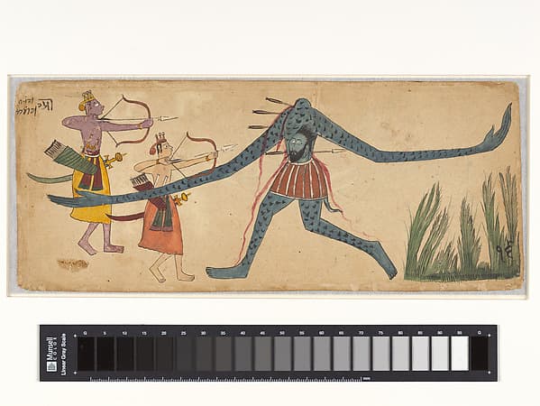 Double-sided folio from a Ramayana series