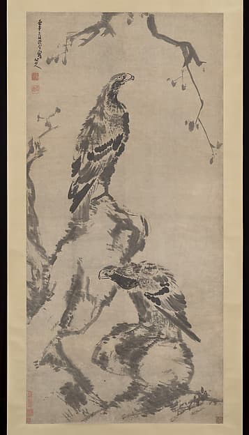 Two eagles, by Bada Shanren (Zhu Da)