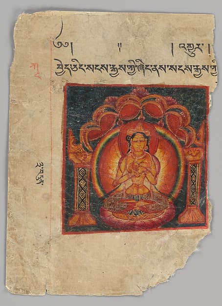 Prajnaparamita, Painting from a Prajnaparamita Sutra Manuscript, by Unidentified artist