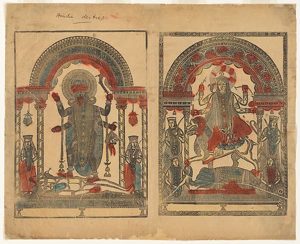 Kali and Jagaddhatri, by Sri Hemchandra Das