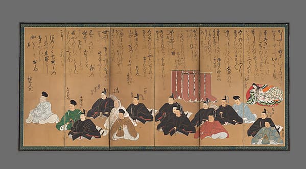 The Thirty-Six Poetic Immortals, by Studio of Kano Takanobu