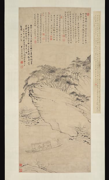 Boating beneath Echo Hill, by Mei Qing