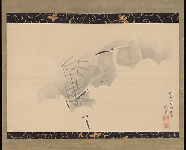 White Herons, by Maruyama Ōkyo 円山応挙