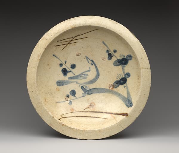 Ishizara with Warbler on a Flowering Plum Branch