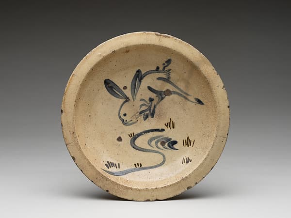 Ishizara with Rabbit Jumping Over a Stream