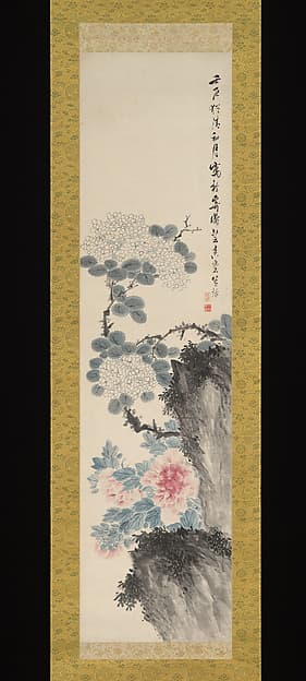 Hydrangeas and Peonies, by Takahashi Sōhei