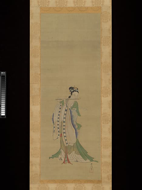 Yang Guifei Playing a Flute, by Kano Tsunenobu