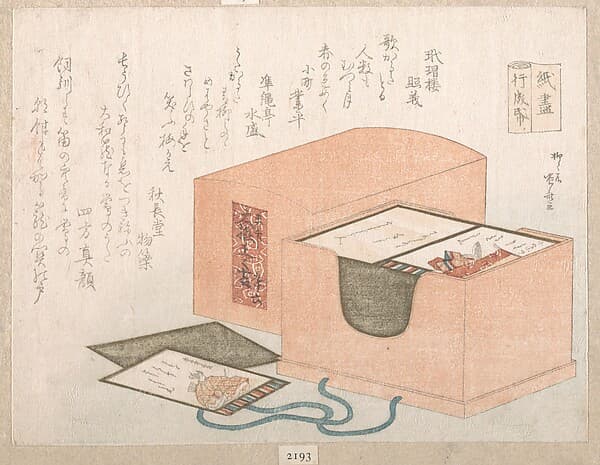 Box with Cards for the Poem Card Game, by Ryūryūkyo Shinsai