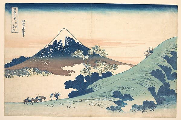 Fuji from Inume (?) Pass, by Katsushika Hokusai