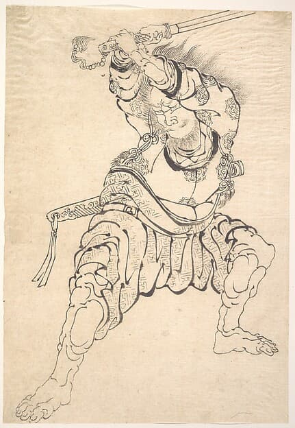 A Warrior, by Katsushika Hokusai