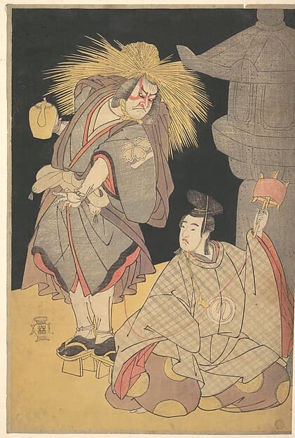 Scene from the Drama "Yuki-motsu-take Furisode Genji", by Katsukawa Shunkō