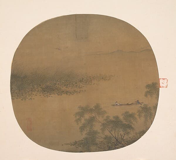 Boating by a Willow Bank, by Unidentified artist
