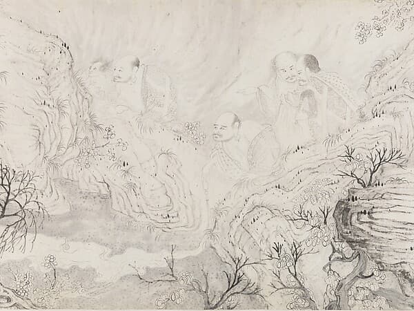 The Sixteen Luohans, by Shitao (Zhu Ruoji)