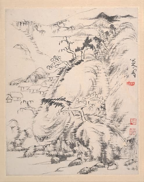 Landscape album, by Bada Shanren (Zhu Da)