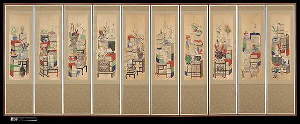 Books and Scholars' Possessions, by Unidentified artist