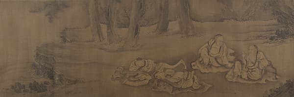 Scholars and Monkeys under Trees, by Unidentified artist