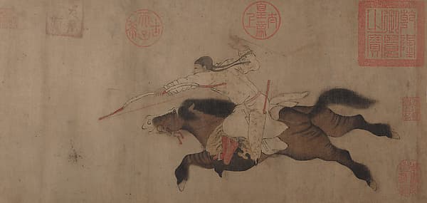 Stag Hunt, by Huang Zongdao