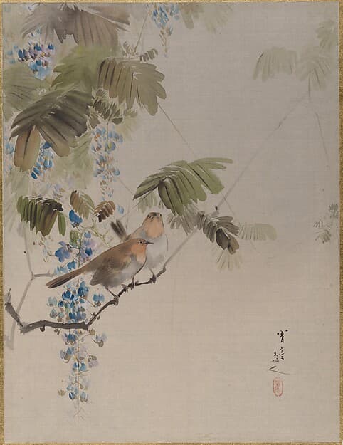 Birds and Flowers, by Watanabe Seitei