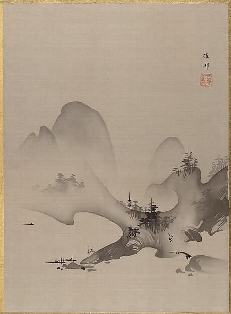 Lake and Mountains, by Hashimoto Gahō