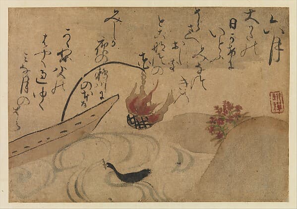 “Sixth Month” from Fujiwara no Teika’s “Birds and Flowers of the Twelve Months”, by Ogata Kenzan