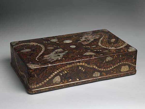 Clothing box decorated with dragons