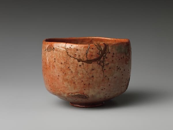 Red Raku Tea Bowl (Chawan), by Hon'ami Kōetsu