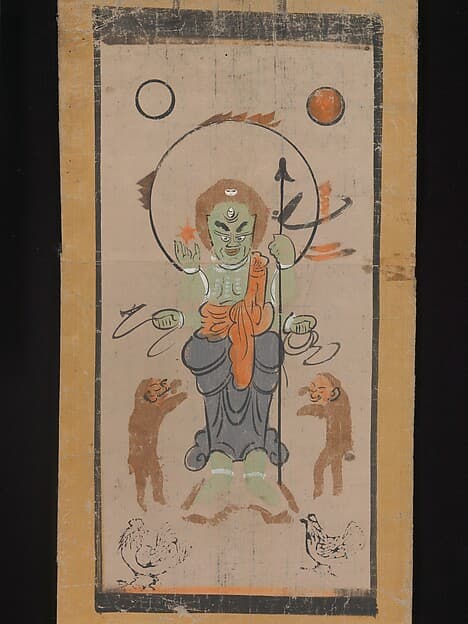 Ōtsu-e of Shōmen Kongōyasha (Vajrayaksha)