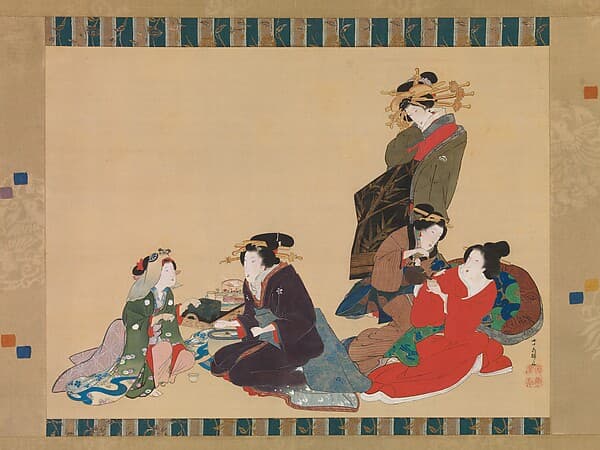Five Beauties, by Teisai Hokuba