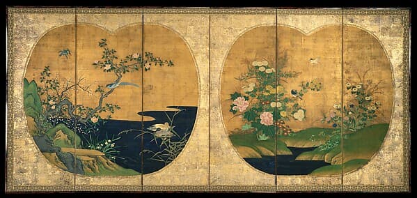 Birds and Flowers of Autumn and Winter, by Kano Chikanobu