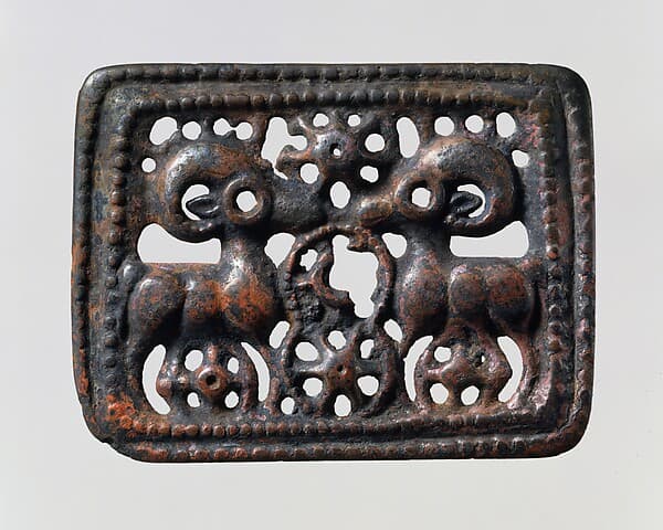 Belt Plaque with Confronted Rams