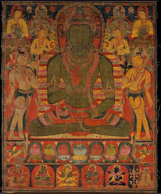 Buddha Amoghasiddhi with Eight Bodhisattvas