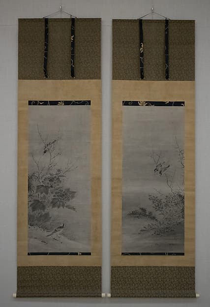 Birds and Flowers, by Kano Yukinobu 狩野之信